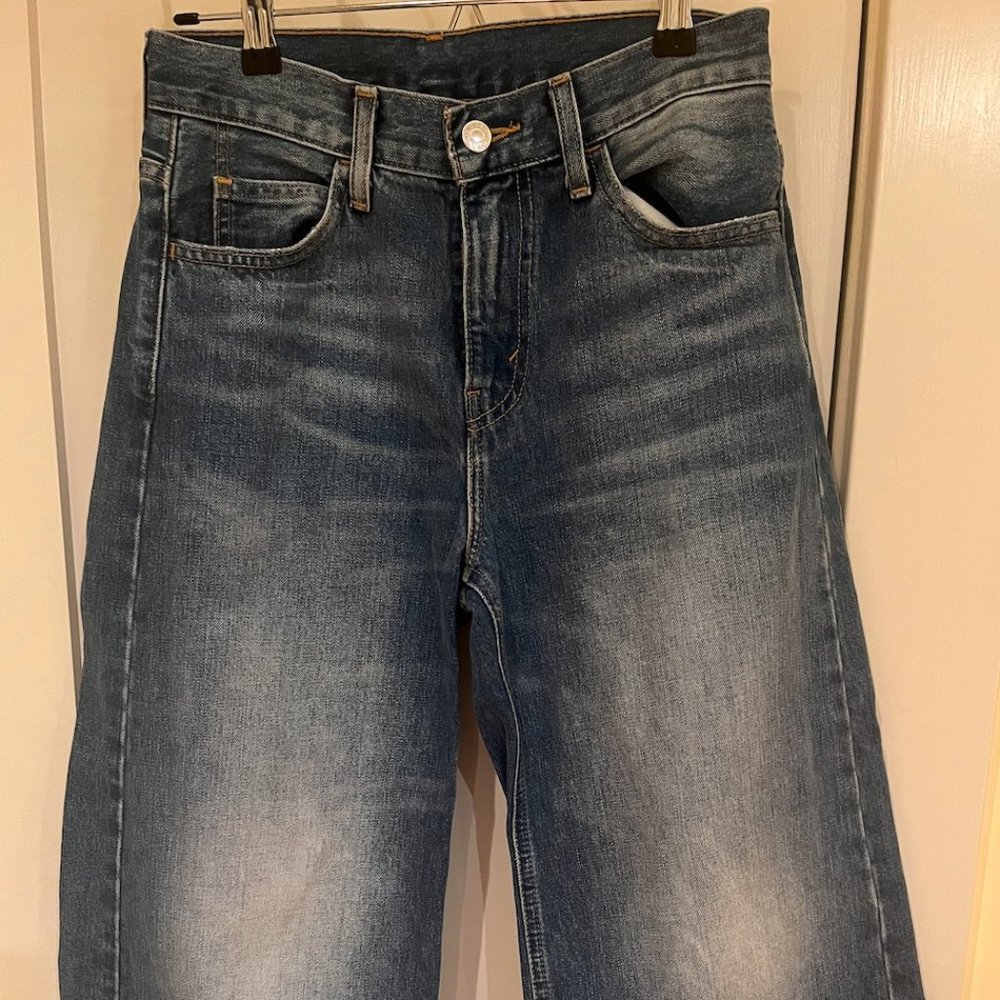 Levi's High Loose Culotte  Denim  Blue Wash Wide Leg Jeans 26